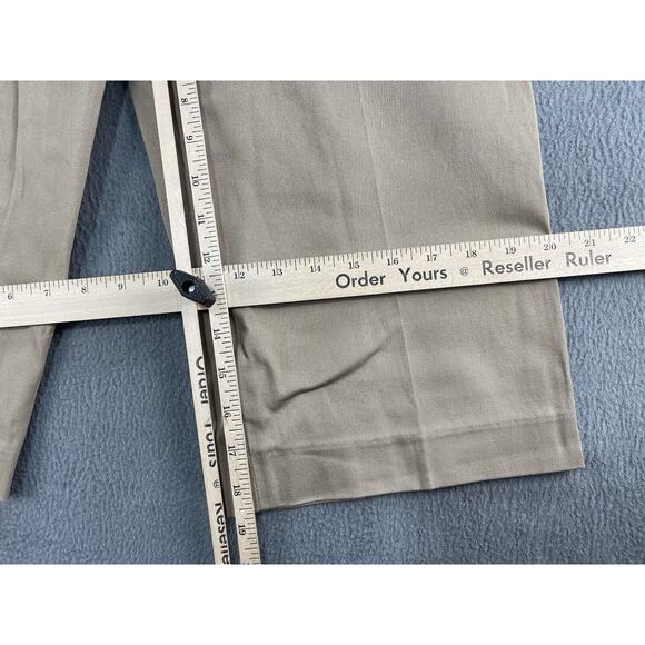 NWT Larry Levine Womens Tan Casual Stretch Cropped Pants Size 10 - Picture 7 of 10